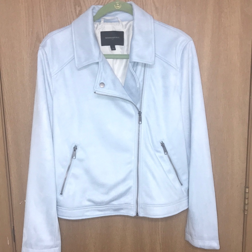 Banana Republic Microsuede Moto Jacket Size Large